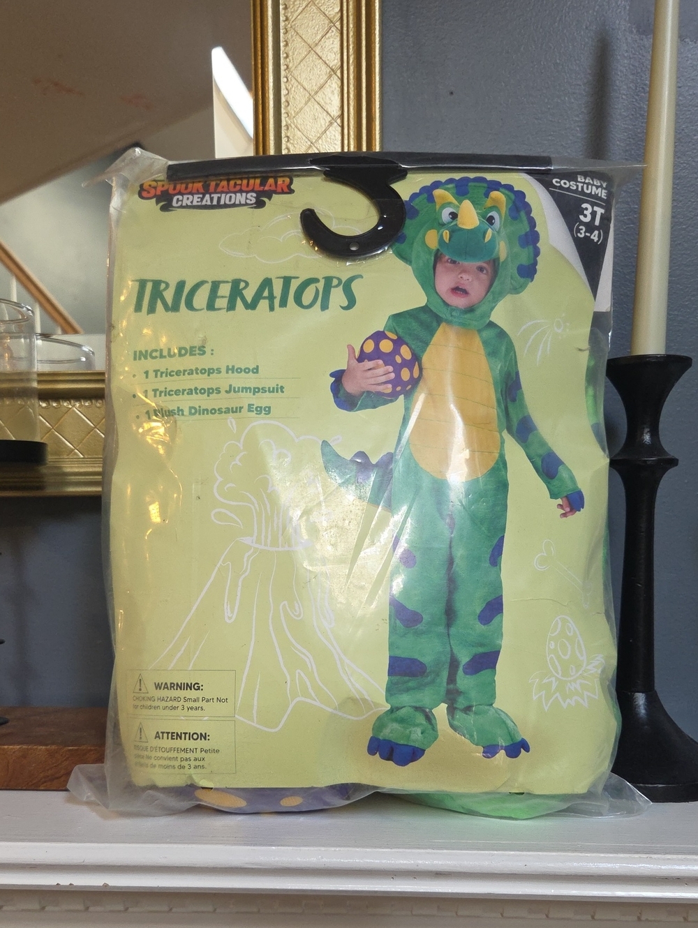 Spooktacular Creations Green Triceratops Kids Costume - 3T